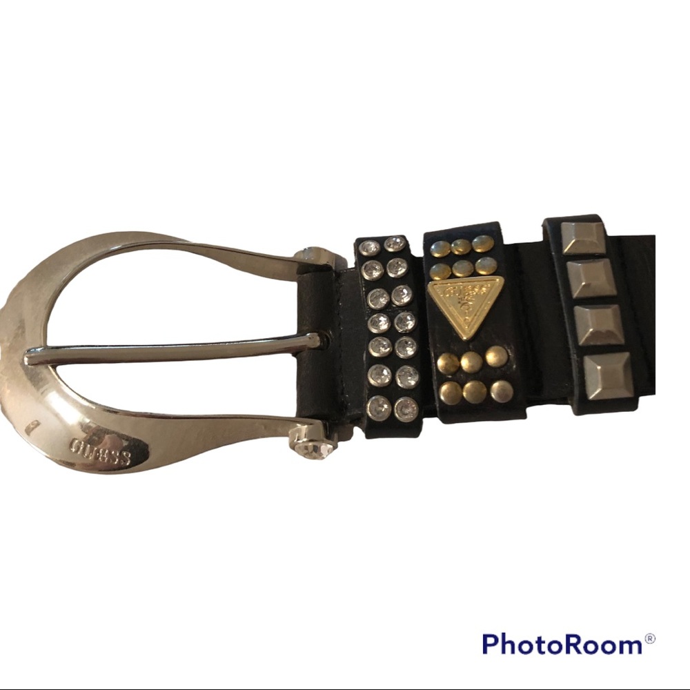 Guess Black Leather Belt